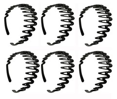 3 PCS Black Comb Headband for Women Girls Teeth Hairband