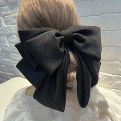 Fashionable Solid Color Stereo Bow Hair Clip For Female Girls Rose Print Five