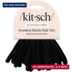Kitsch Nylon Hair Ties No Damage – Stretchable Hair Bands for Strong All-Day Hol