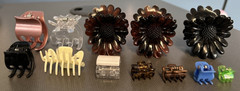 12 Vintage Claw Clips – Various Sizes and Shapes – Hair Accessories ~JJ