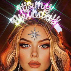 Light up Happy Birthday Headband Led Rhinestone Birthday Party Hair Accessories