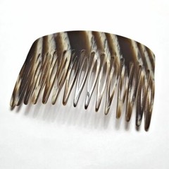Women French Hair Styling Hold Side Back Comb Tooth Beige Vintage Made in France