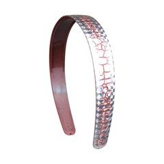 1 Inch Silver Crackle Design Headband for Women and Girls