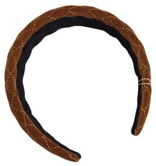 Loft Quilted Puffed Headband in Chestnut Brown Multi One Size New with Tags