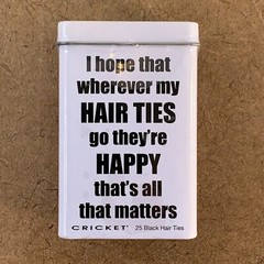Cricket Happy Hair Ties Tin 25 Pieces NWT