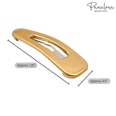 Parcelona French Mini Set of 4 Small 1.25″ Celluloid Snap Hair Pins for Women