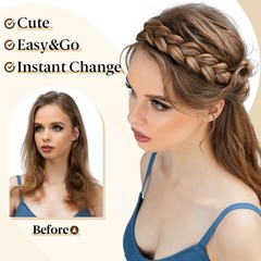 Wide Messy Braided Headband Synthetic Hair Plaited Headband Beauty Accessory USA