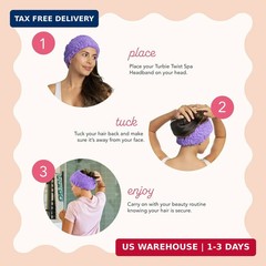 Turbie Twist 4-Pack Turbie Band for Beauty, Travel, Gifting – Microfiber Headban