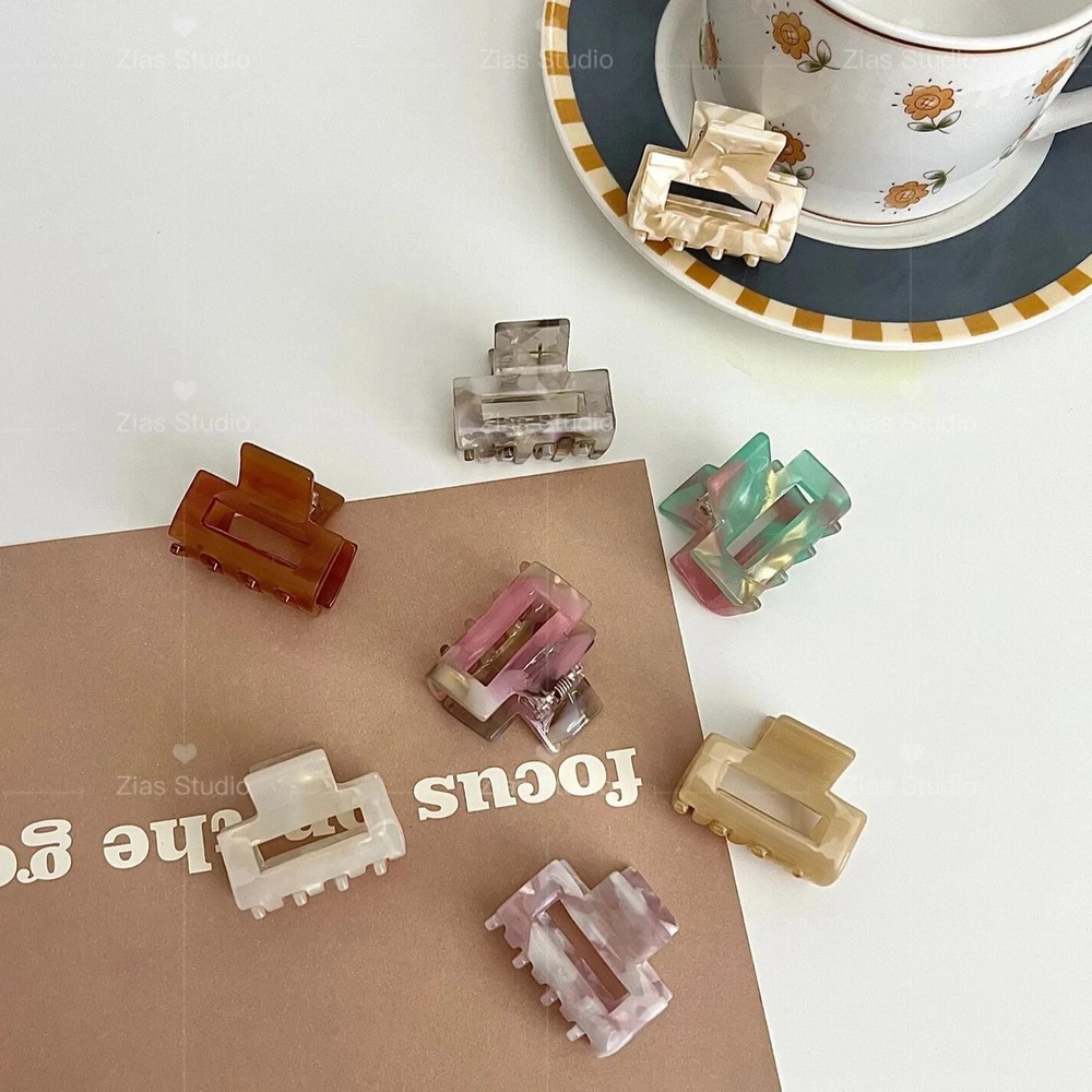 Tiny cute rectangular hair clip Tiny Claw Clips for Thin Hair (3.17CM)