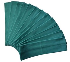 Wholesale LIGHT AQUA Cotton Headband SET of 12 for Embroidery & Heat Transfer