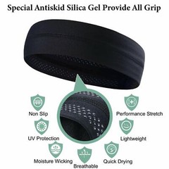 Unisex Men Women Moisture Wicking Headband for Running Yoga Basketball Sports US