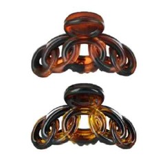 Jaw Hair Clips Tortoise Shell Chain – 2 Pcs