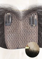 3.15″x4.3″ Lace Front 100% Human Hair Hairline Head Top Topper Clip in 10″