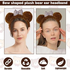Bear Ears Headband, Cute Animal Ears Headband, Makeup Face Washing Headbands,…