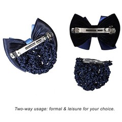 4pcs Women Hair Clip With Butterfly Hair Bun Cover Barrettes Net Snood Hairne…