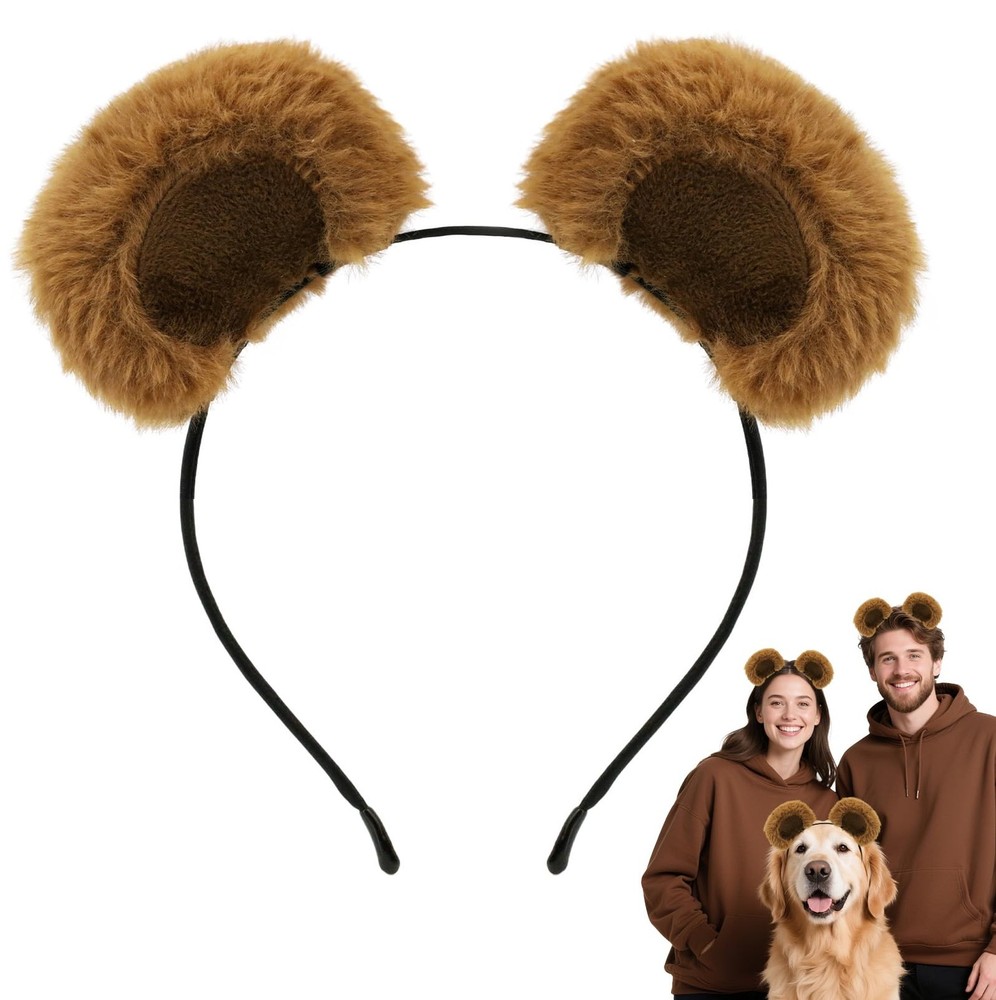 Bear or Chipmunk Ears Headband Brown, Cute Care Hairband for Bear Costume, An…