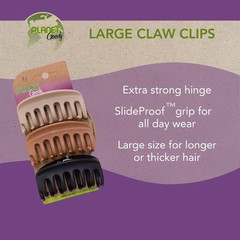 Planet Goody Claw Hair Clips – 3ct – Eco-Friendly