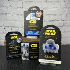 Kitsch Star Wars Collection – R2D2 Hair Claw + Satin Pillow Case + Soap & Saver