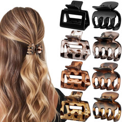 Small Claw Clips for Thin Hair 8 Pcs Matte Medium Square Hair Clips Women Girls