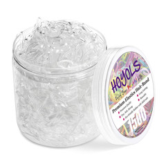 HOYOLS Clear Elastic Hair Rubber Bands, 1500Pcs Mini Small Clear Ponytail Elasti