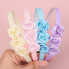 Fabric Rose Flower Headbands for Girls Multiple Colors Flower Hair for Pack o…
