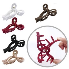 5Pcs Soft Hair Clips for women Bow Claw 5 Count (Pack of 1), Multicolor