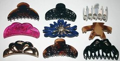 Colorful Jaw Clip Novelty Hair Claw Vintage Unique Pattern Women Made in France