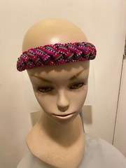 Braided strap headband Guatemalan cotton Colorful Tribal Elastic Women Child BF