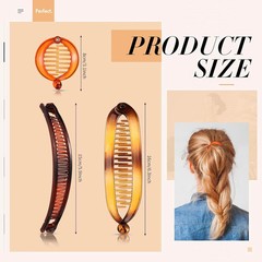 Chuangdi 12 Pcs Banana Clips Hair Clips for Women Classic Clincher Double Combs