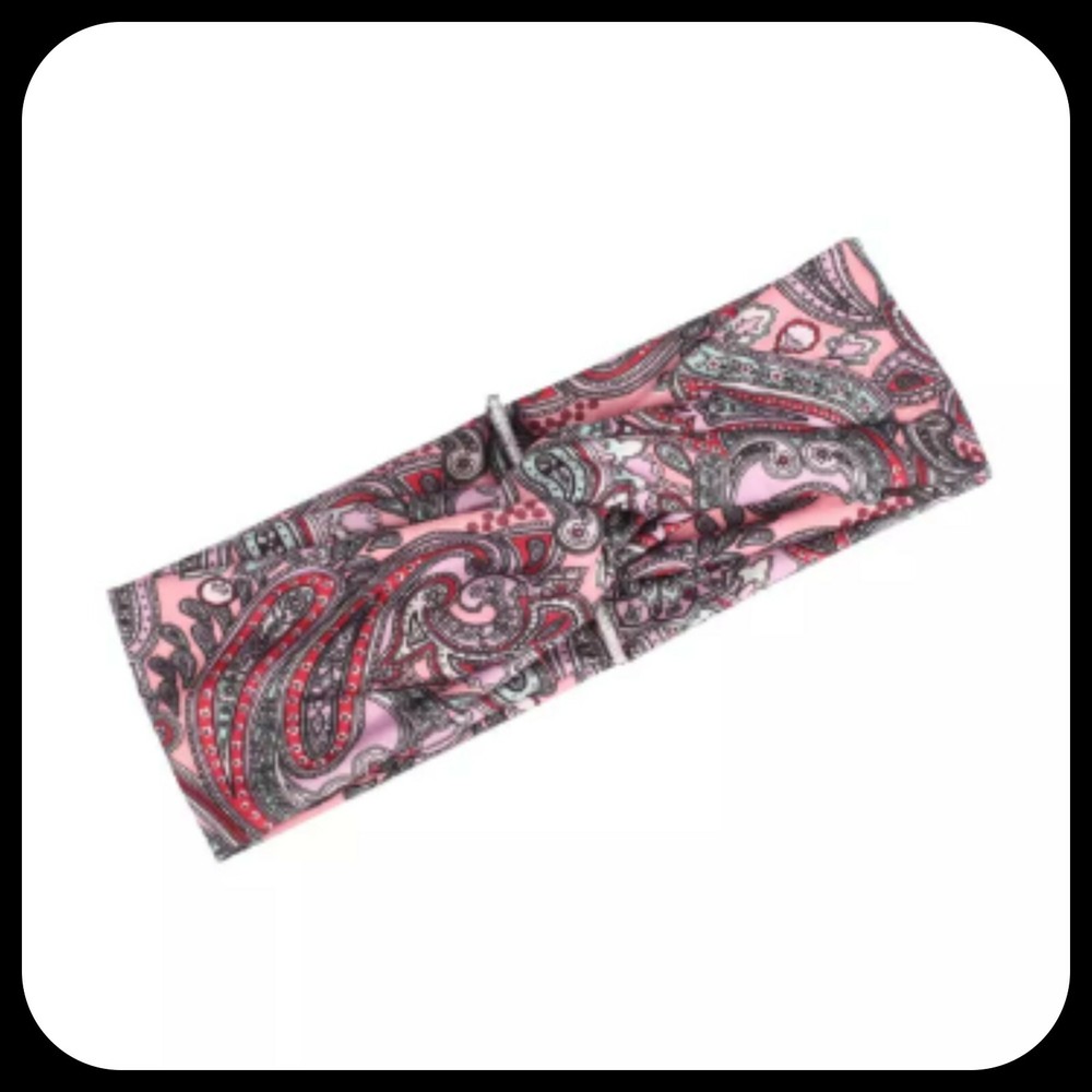 Womans Paisley Boho Twist Knot Bow Wide Cotton Stretch Headband Turban (Choose)