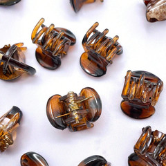 20pcs Mini Brown Hair Clips Strong Grip Claw Clips Women Bangs Bun Accessories