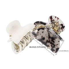 1.57 inch Small Acrylic Hair Claw Clips for Girls and Women Marbling Hair Clips