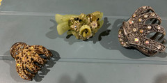 Rhinestones Crystal Hair Claw Clips Lot of 3 Various Styles