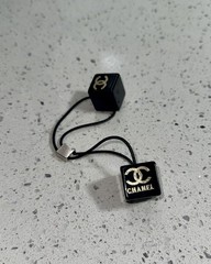 Chanel Logo Hair Tie Black Elastic Band