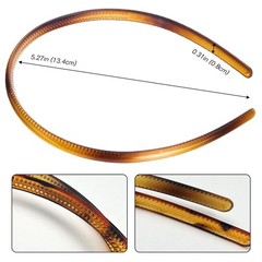 6 PCS Multi-Color Plastic Skinny Headbands With Teeth Comb For Women Girls