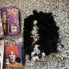 Bundle of 5 Halloween/costume wigs 2 Beards (12)