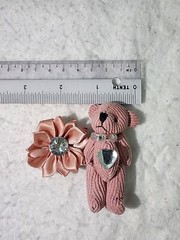 Cute Teddy Bear hair clip ~ handmade