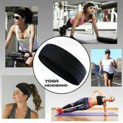 Men Women Moisture Wicking Wide Non-Slip Sport Headband Gym Workout Sweatband US