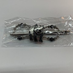 Lilla Rose, Panda Bear, Silver w/ Black Tone , Hair Clip, Medium Size, 3 3/4 in