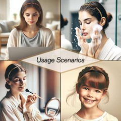 6 PCS Multi-Color Plastic Skinny Headbands With Teeth Comb For Women Girls