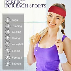 Soft Elastic Headbands Men & Women Wide Sports Hair Bands for Gym Running Yoga