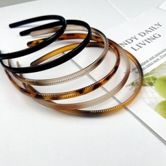 6 PCS Multi-Color Plastic Skinny Headbands With Teeth Comb For Women Girls