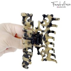French Amie Beau Medium Handmade Celluloid Jaw Hair Claw for Women and Girls