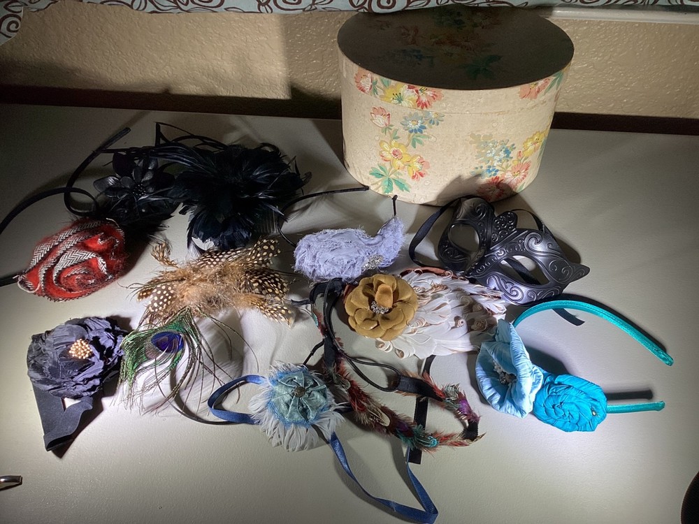 Vintage designer and handmade headbands and hairpieces rare find lot of 10