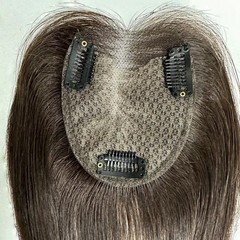 3.5″x4″Traceless Thin Lace 100%Human Hair Hairline Topper for Women Clip in 10″