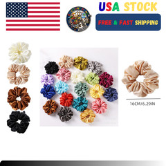 4 Packs Extra Large Satin Silk Hair Scrunchies Soft Big Oversized Scrunchy Thick