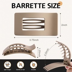 8 Pack Flat Claw Clips for Women – Matte No Slip Hair Clips for Thick & Thin …