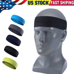 Sweatband Headband Yoga Running Stretch Sports Sweat Head Band Non Slip Hairband