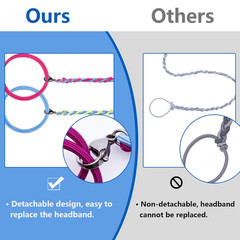 5Pcs Rip Hair Tie Colorful Elastic Soft Beach Hair Wrap Strings for Women & Girl