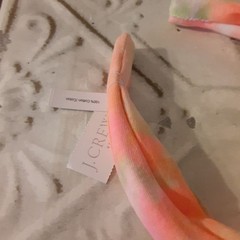 J. Crew Multi Floral Die Dye Cute Hair Accessory NEW Pink w/Bow Detail